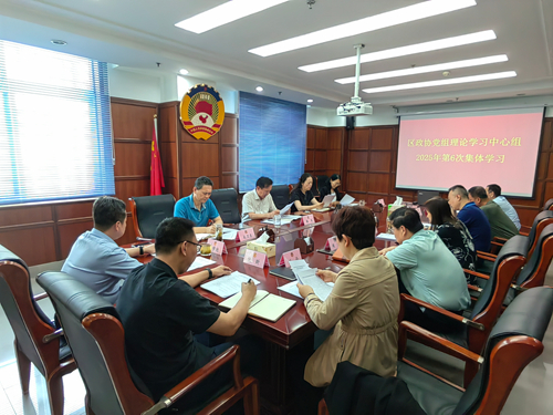 区政协党组理论学习中心组组织集体学习研讨