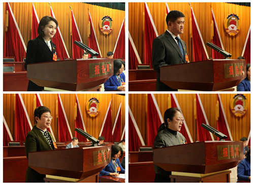 区政协十届五次会议举行大会发言 孙常建韩军韩卫英听取发言